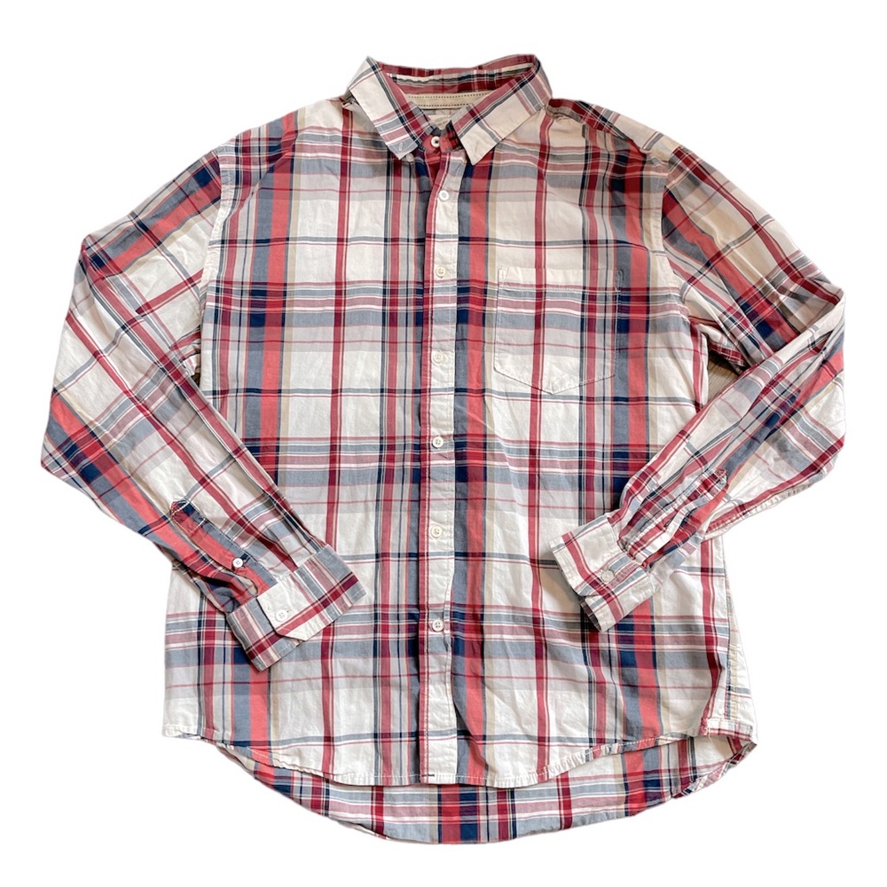 Aeropostale Mens Classic 100% Cotton Plaid Button Down Size XL